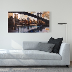 Canvas 24 x 48 - Sunset over new york