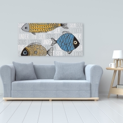 Toile 24 x 48 - Illustration de poissons
