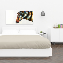 Canvas 24 x 48 - Colorful zebra