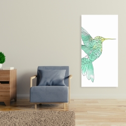 Canvas 24 x 48 - Geometric hummingbird