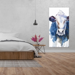 Canvas 24 x 48 - Watercolor cow