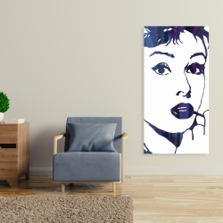 Toile 24 x 48 - Audrey hepburn: cigarillo