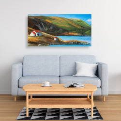 Canvas 24 x 48 - Scottish valley by a beautiful day