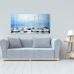 Canvas 24 x 48 - Boats at the dock