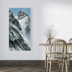 Toile 24 x 48 - Montagnes du mur de lhotse du côté du népal