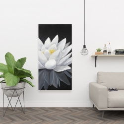 Toile 24 x 48 - Fleur de lotus et sa réflexion