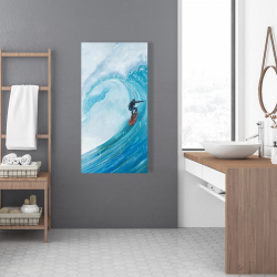 Toile 24 x 48 - Surfeur sur une grande vague