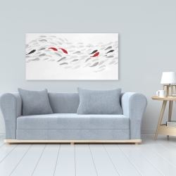 Toile 24 x 48 - Vague de poissons