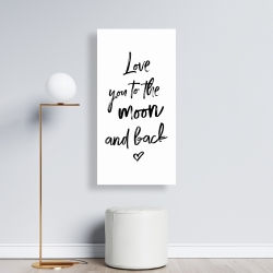 Toile 24 x 48 - Love you to the moon and back