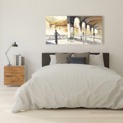 Toile 24 x 48 - Gens dans un spacieux hall