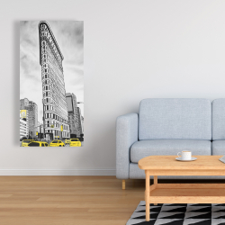 Canvas 24 x 48 - Outline of flatiron building to new-york