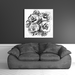 Canvas 36 x 36 - Set of abstract roses