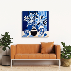 Canvas 36 x 36 - Blue vases