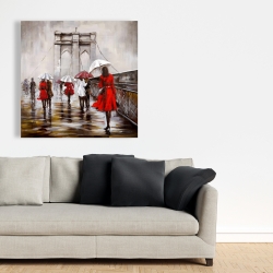 Toile 36 x 36 - Promenade sur le pont brooklyn