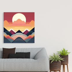 Canvas 36 x 36 - Symmetrical mountain