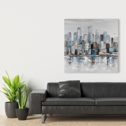 Toile 36 x 36 - Horizon urbain abstrait