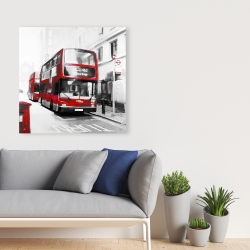 Toile 36 x 36 - Bus rouge londonien