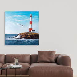 Canvas 36 x 36 - Lighthouse at the edge of the sea