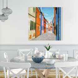 Toile 36 x 36 - Maisons colorées en italie