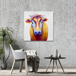 Canvas 36 x 36 - Colorful country cow