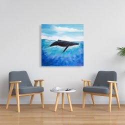 Canvas 36 x 36 - Blue whale