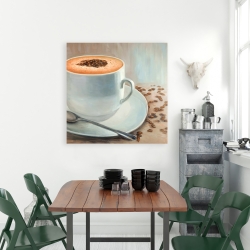 Toile 36 x 36 - Le temps du cappuccino