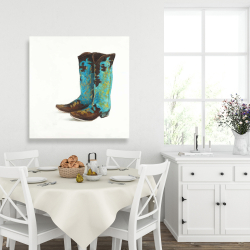 Canvas 36 x 36 - Blue cowboy boots