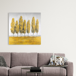 Toile 36 x 36 - Arbres jaunes abstraits