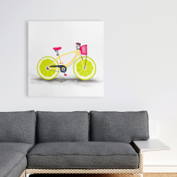 Toile 36 x 36 - Bicyclette avec roues de lime