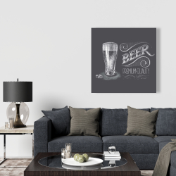 Canvas 36 x 36 - Vintage beer signboard