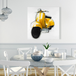 Toile 36 x 36 - Scooter jaune italien