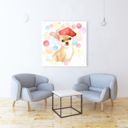 Canvas 36 x 36 - Chihuahua dog artist