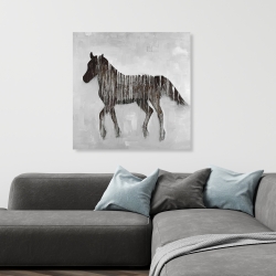 Canvas 36 x 36 - Gambading abstract horse