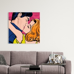 Canvas 36 x 36 - Pop art style couple