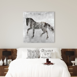 Canvas 36 x 36 - Horse brown silhouette