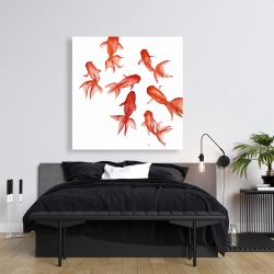 Toile 36 x 36 - Poissons rouge