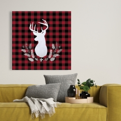 Canvas 36 x 36 - Deer plaid