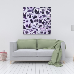 Toile 36 x 36 - Rond mauve abstrait