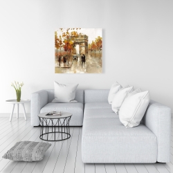 Toile 36 x 36 - Arc de triomphe en automne