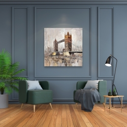 Toile 36 x 36 - Le tower bridge par un jour gris