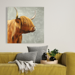 Toile 36 x 36 - Magnifique vache des montagnes