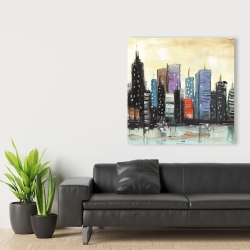 Toile 36 x 36 - Horizon du paysage urbain abstrait