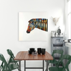 Canvas 36 x 36 - Colorful zebra