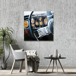 Canvas 36 x 36 - Vintage car interior