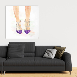 Canvas 36 x 36 - Purple studded high heels