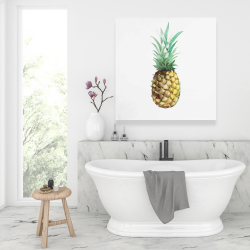 Toile 36 x 36 - Ananas à l'aquarelle