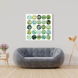 Toile 36 x 36 - Cercles verts