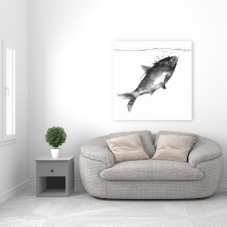 Canvas 36 x 36 - Happy swimming fish