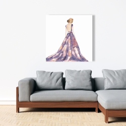 Canvas 36 x 36 - Purple prom dress