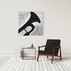 Toile 36 x 36 - Silhouette d'une trompette